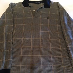 Vintage nautica rugby long sleeve polo